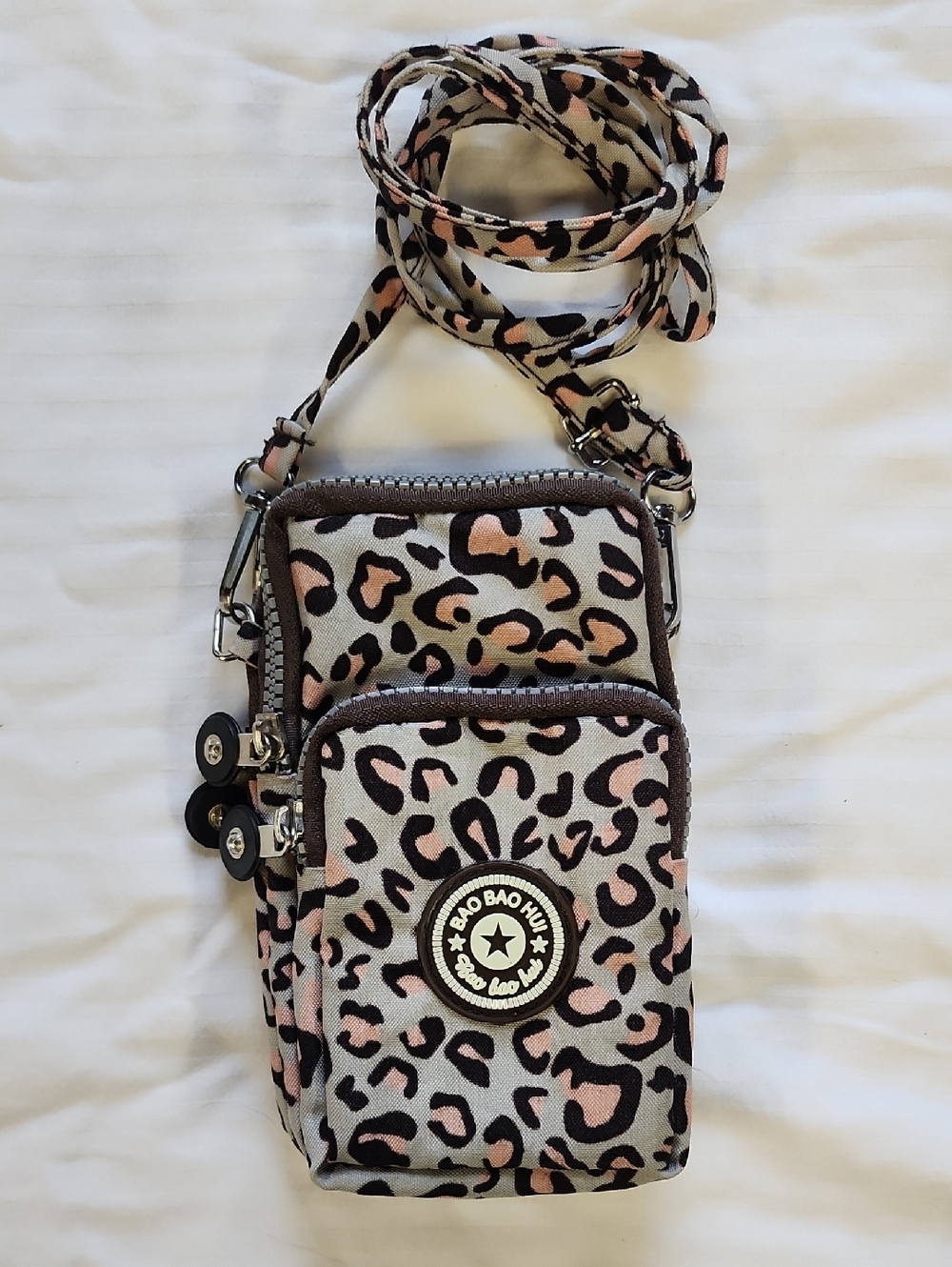 BAO BAO HUI Crossbody Phone Purse Leopard Print